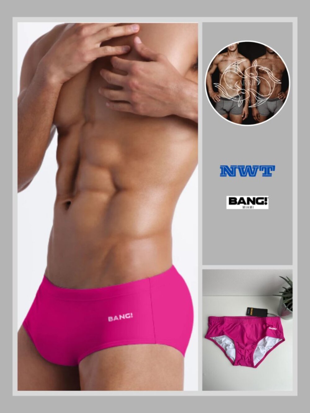 BANG! - CONFESS MAGENTA Swim Sunga - Pink (M)